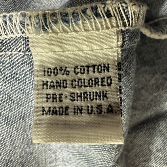 Vintage Denim Maxi Dress Sleeveless Pullover Womens Modest‎ Cottage 100% Cotton - Picture 7 of 8